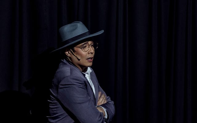 Reb Atadero as Terry Conor in Side Show. Photo courtesy of The Sandbox Collective